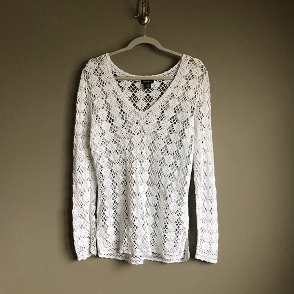 Eddie Bauer Sweaters - EDDIE BAUER Hand Crocheted Top